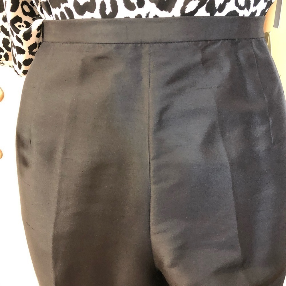 COLDWATER CREEK BLACK SILK HIGH WAIST PANTS - Picture 4 of 6